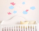 Airplanes Clouds Vinyl Wall Decals Nursery Sticker